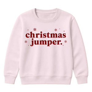 Festive Snowflake Jumper Slogan Christmas Kids Sweatshirt