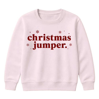 Festive Snowflake Jumper Slogan Christmas Kids Sweatshirt