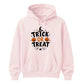 Festive trick or treat pumpkin spider web Halloween hoodie