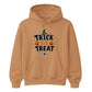 Festive trick or treat pumpkin spider web Halloween hoodie