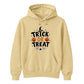 Festive trick or treat pumpkin spider web Halloween hoodie