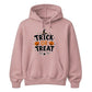 Festive trick or treat pumpkin spider web Halloween hoodie