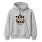 Festive trick or treat pumpkin spider web Halloween hoodie