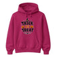Festive trick or treat pumpkin spider web Halloween hoodie
