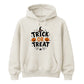 Festive trick or treat pumpkin spider web Halloween hoodie