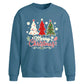 Festive Trio Trees Graphic Christmas Oversized Sweatshirt