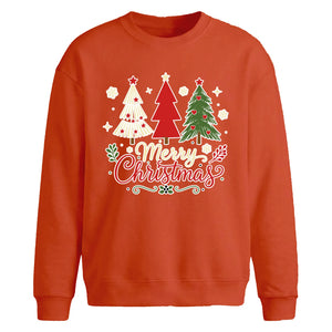 Festive Trio Trees Graphic Christmas Oversized Sweatshirt