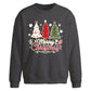 Festive Trio Trees Graphic Christmas Oversized Sweatshirt