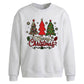 Festive Trio Trees Graphic Christmas Oversized Sweatshirt