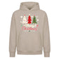 Festive Triple Tree Graphic Christmas Oversized Hoodie