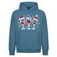 Festive Wine Glasses Graphic Christmas Oversized Hoodie