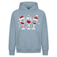 Festive Wine Glasses Graphic Christmas Oversized Hoodie