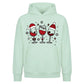 Festive Wine Glasses Graphic Christmas Oversized Hoodie