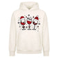 Festive Wine Glasses Graphic Christmas Oversized Hoodie