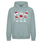 Festive Wine Glasses Graphic Christmas Oversized Hoodie