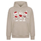 Festive Wine Glasses Graphic Christmas Oversized Hoodie