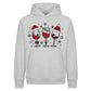 Festive Wine Glasses Graphic Christmas Oversized Hoodie