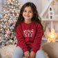 Festive Wine Glasses Trio Graphic Christmas Kids Sweatshirt
