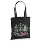 Festive Winter Pine Tree Trio Graphic Christmas Tote Bag