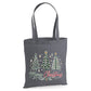 Festive Winter Pine Tree Trio Graphic Christmas Tote Bag