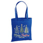 Festive Winter Pine Tree Trio Graphic Christmas Tote Bag