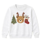 Festive Woodland Bear Stocking Christmas Kids Sweatshirt