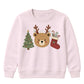 Festive Woodland Bear Stocking Christmas Kids Sweatshirt