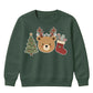 Festive Woodland Bear Stocking Christmas Kids Sweatshirt