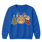 Festive Woodland Bear Stocking Christmas Kids Sweatshirt