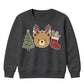 Festive Woodland Bear Stocking Christmas Kids Sweatshirt