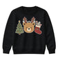 Festive Woodland Bear Stocking Christmas Kids Sweatshirt