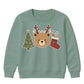 Festive Woodland Bear Stocking Christmas Kids Sweatshirt