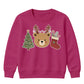 Festive Woodland Bear Stocking Christmas Kids Sweatshirt