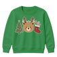 Festive Woodland Bear Stocking Christmas Kids Sweatshirt