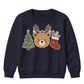 Festive Woodland Bear Stocking Christmas Kids Sweatshirt