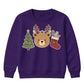Festive Woodland Bear Stocking Christmas Kids Sweatshirt
