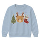 Festive Woodland Bear Stocking Christmas Kids Sweatshirt