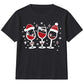 Funny Festive Wine Glasses Graphic Christmas Kids T-Shirt