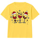 Funny Festive Wine Glasses Graphic Christmas Kids T-Shirt