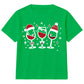 Funny Festive Wine Glasses Graphic Christmas Kids T-Shirt