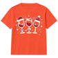 Funny Festive Wine Glasses Graphic Christmas Kids T-Shirt