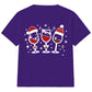 Funny Festive Wine Glasses Graphic Christmas Kids T-Shirt