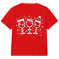 Funny Festive Wine Glasses Graphic Christmas Kids T-Shirt