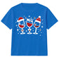 Funny Festive Wine Glasses Graphic Christmas Kids T-Shirt