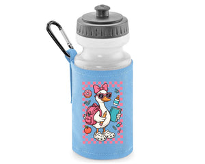Back To School Water Bottle For Kids, Cute Duck Design, 500ml BPA Free & Spill-Proof For Preschool & Elementary Soft Water Bottle M8480