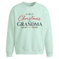 First Christmas As Grandma Christmas Oversized Sweatshirt
