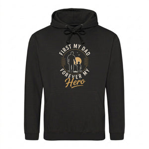 Fathers Day Gift Ideas First Dad Forever Hero Circle Printed Father Day Hoodie Best Dad Ever Fathers Day 2026