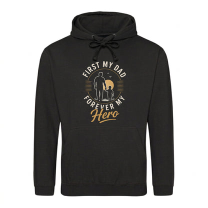 Fathers Day Gift Ideas First Dad Forever Hero Circle Printed Father Day Hoodie Best Dad Ever Fathers Day 2026