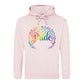 Floral Flourish Pride Script Pride Month Unisex Hoodie