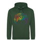 Floral Flourish Pride Script Pride Month Unisex Hoodie